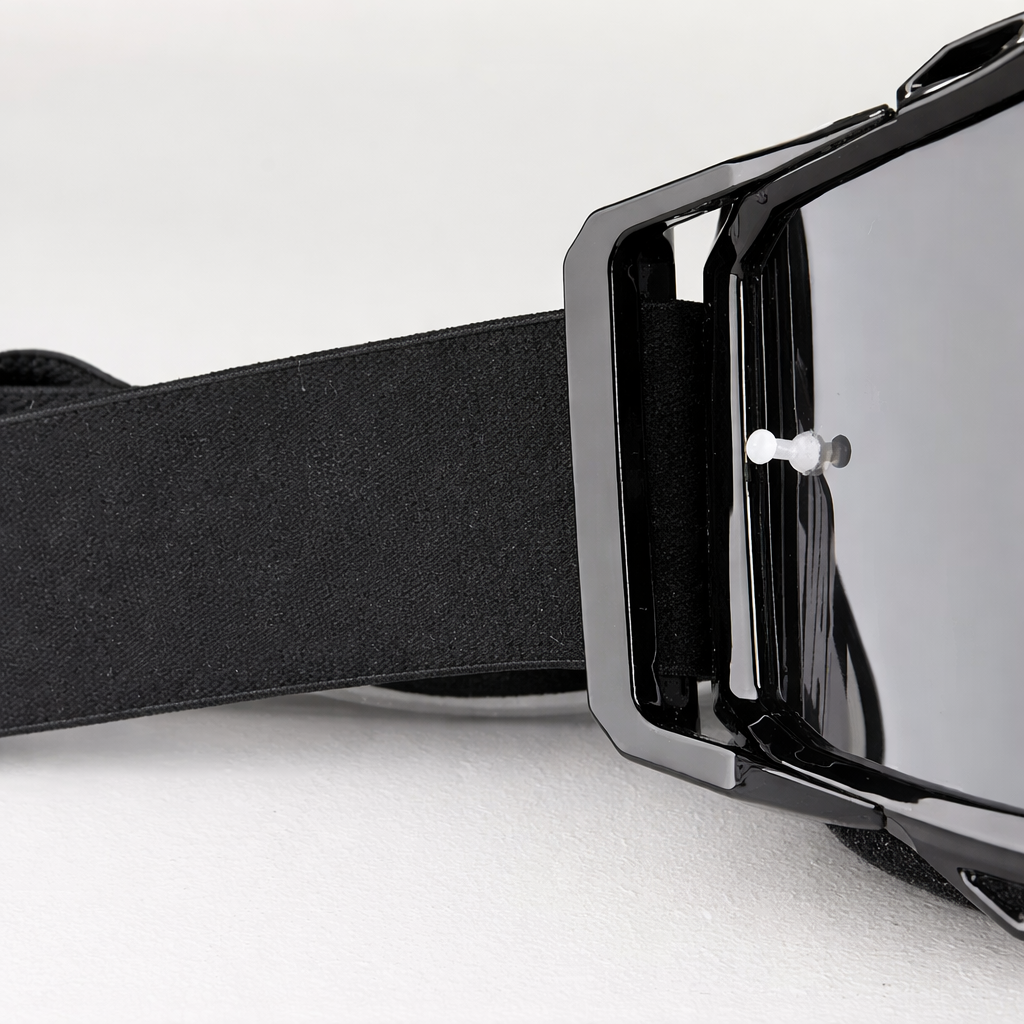 Schneebrille für Ski & Snowboard – Schwarze Skibrille mit UV-Schutz